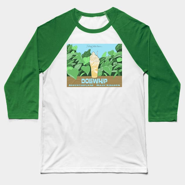 Dole Whip Float Baseball T-Shirt by tesiamarieart